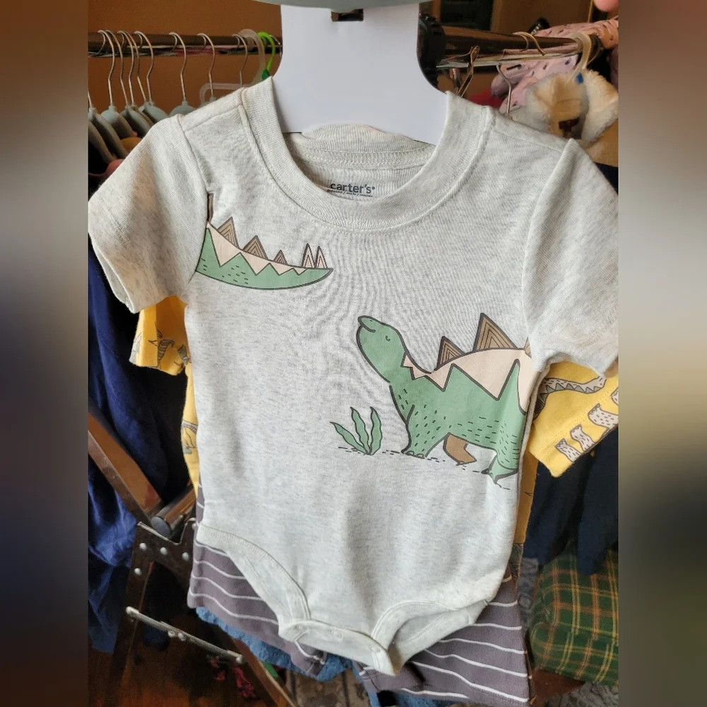 Carter's Yellow and Gray Dinosaur Kids 4 Piece Set - Picture 3 of 3